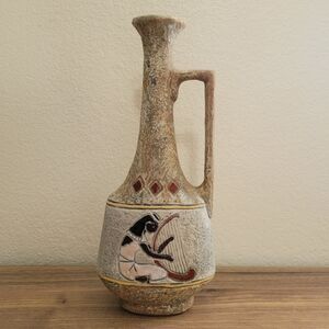 Millefiori Cucchi Vintage Decanter With Classical Figure 11.5in